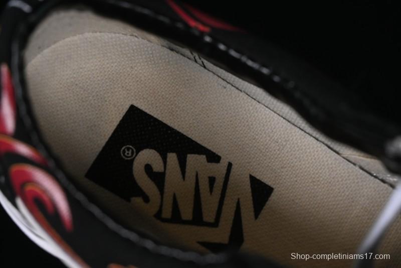 Vans Old Skool Flame Red Low-Top Casual Skate Shoes - VN000CQDBA5