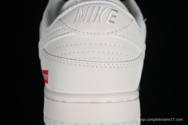 Nike SB Dunk Low Supreme Collaboration - Double Swoosh Anniversary Custom Low-Top Casual Skate Shoes - BB8675-104