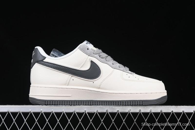 Nike Air Force 1 '07 Low The North Face Collaboration Beige Grey Check Grey Outsole Casual Sneakers - XZ6188-191
