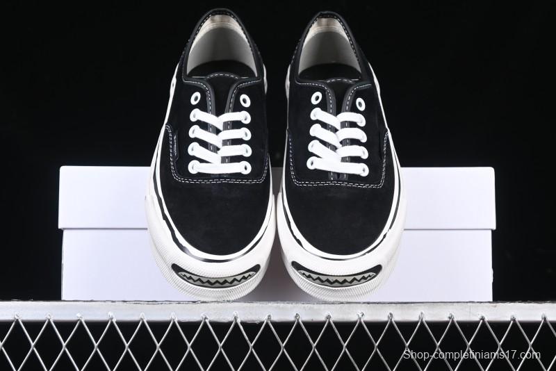Kamiya Vulcanize Sneaker 23AW High-End Line Mihara Yasuhiro Dissolve Black White Suede Casual Low-Top Canvas Shoes - M.C3