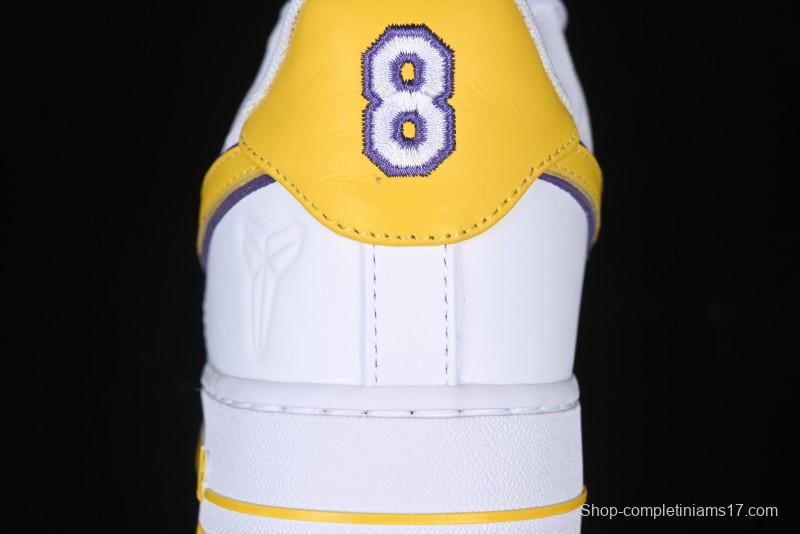 Nike Air Force 1 '07 Low Kobe Casual Sneakers with Full-Layer Leather and Full-Length Air Cushion - FZ1151-100