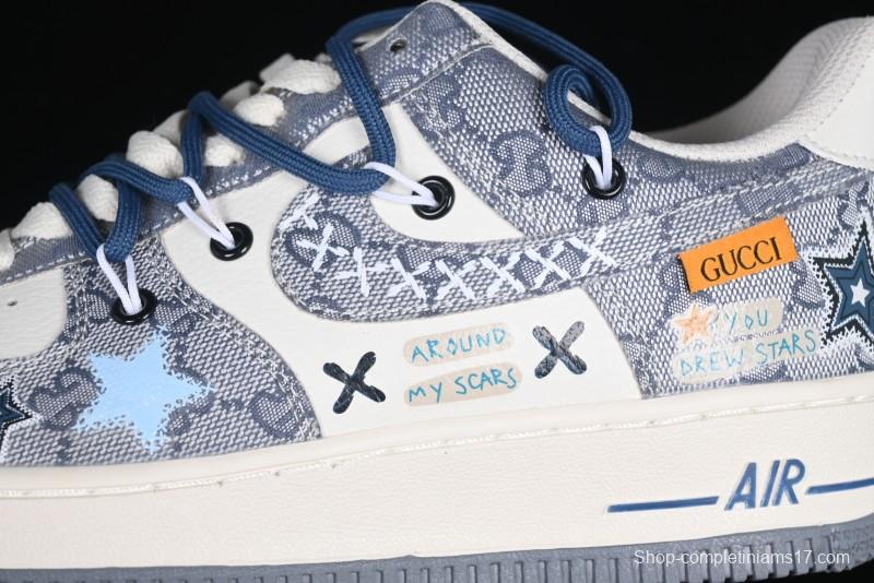 Nike Air Force 1 '07 Low Blue Star Casual Sneakers - BD0077-222