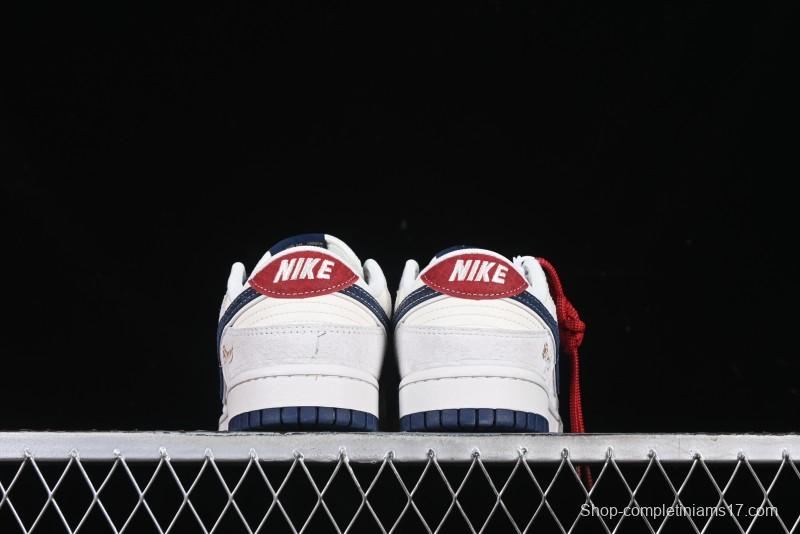 Nike SB Dunk Low Year of the Snake Limited Edition Blue Snake Swoosh Anniversary Custom Low-Top Casual Sneakers - XX3168-112