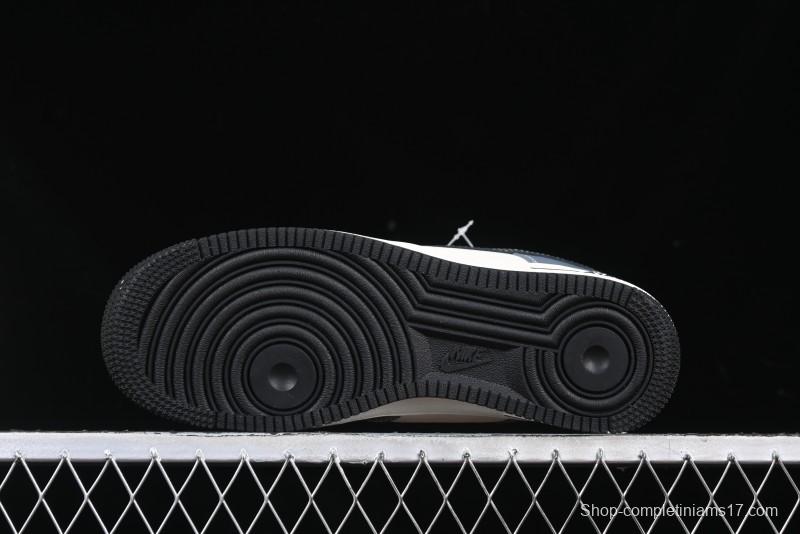 Nike Air Force 1 '07 Low Stussy Collaboration Bright Blue Black Swoosh Low-Top Casual Sneakers - XZ3328-198