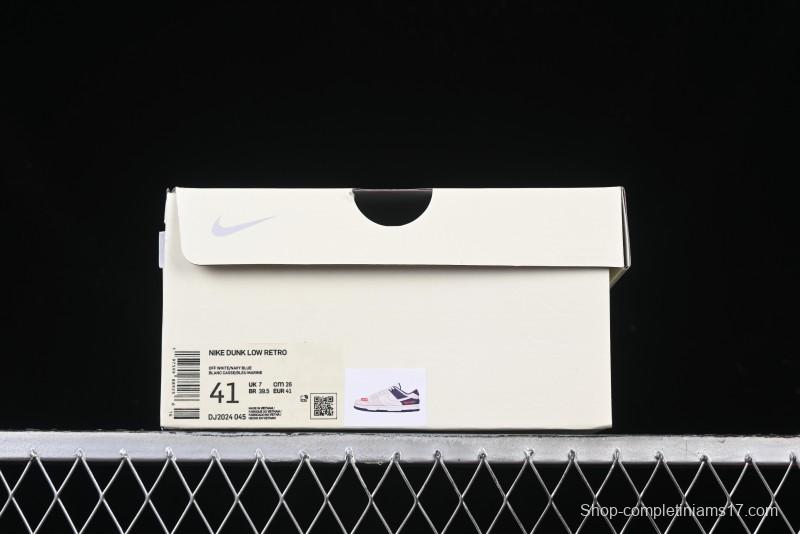 Nike SB Dunk Low Supreme Collaboration - Two-Tone White Swoosh Anniversary Customized Low-Top Casual Skate Shoes - DJ2024-045