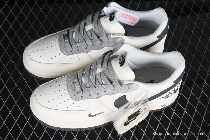 Nike Air Force 1 '07 Low The North Face Collaboration Beige Grey Check Grey Outsole Casual Sneakers - XZ6188-191