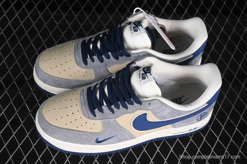 Nike Air Force 1 '07 Low Volon Bear Collaboration Blue Swoosh Casual Sneakers - KK1988-045