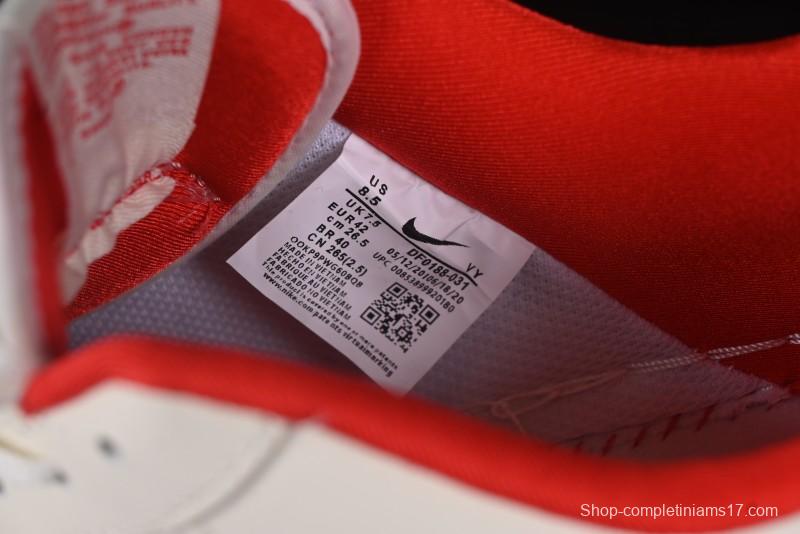 Nike Air Force 1 '07 Low Stussy Collaboration Beige Deep Orange Low-Top Casual Sneakers - DF0188-031