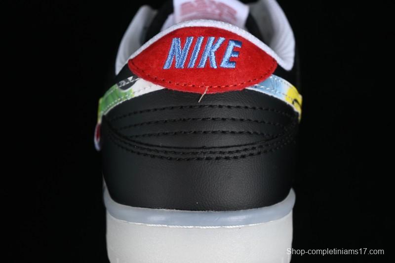Nike SB Dunk Low Multi-Color Crystal Anniversary Customized Low-Top Casual Skate Shoes - JH8039-935
