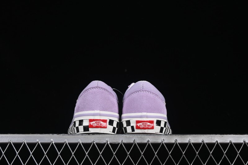 Vans Old Skool Reissue 136 Purple Checkerboard Retro Canvas Shoes - VN000MT6E3N