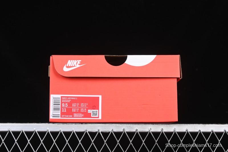 Nike Air Max 1 Retro Running Shoes with Half-Sole Air Cushion - HF7346-200