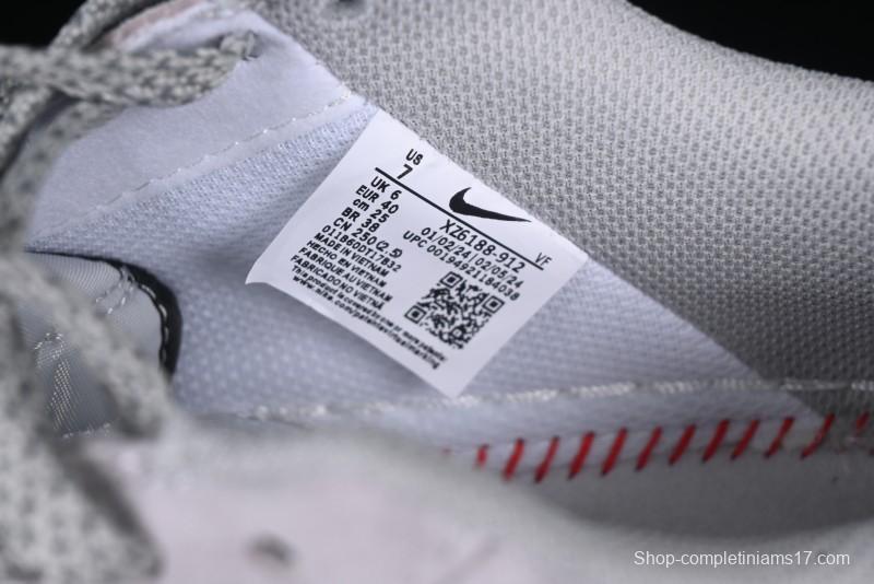 Nike Air Force 1 '07 Low Stussy Collaboration Silver Trim Black Swoosh Low-Top Casual Sneakers - XZ6188-912