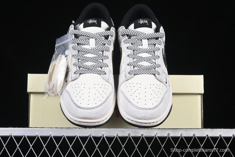 Nike SB Dunk Low Supreme Collaboration Anniversary Custom Low-Top Casual Sneakers - YX5066-220