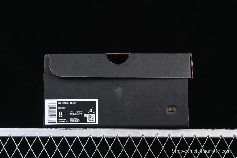 Nike Air Jordan 1 Low AJ1 Haze Purple Casual Lifestyle Sneakers - 553558-145