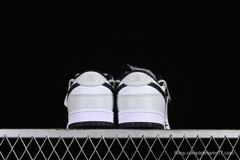 Nike Dunk Low Letter Panda Black Grey High Street Deconstructed SB Strap Low-top Casual Skate Shoes - CW1590-100