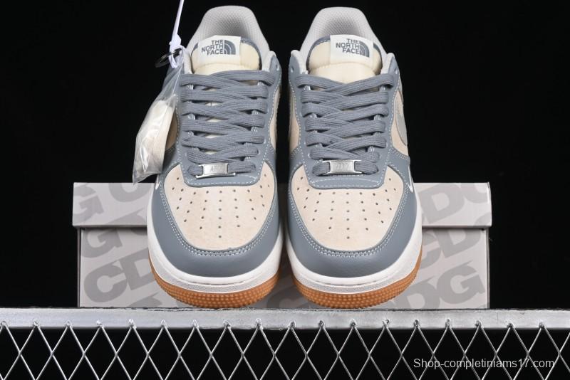 Nike Air Force 1 '07 Low The North Face Collaboration Light Blue Gum Sole Low-Top Casual Sneakers - DM6688-022