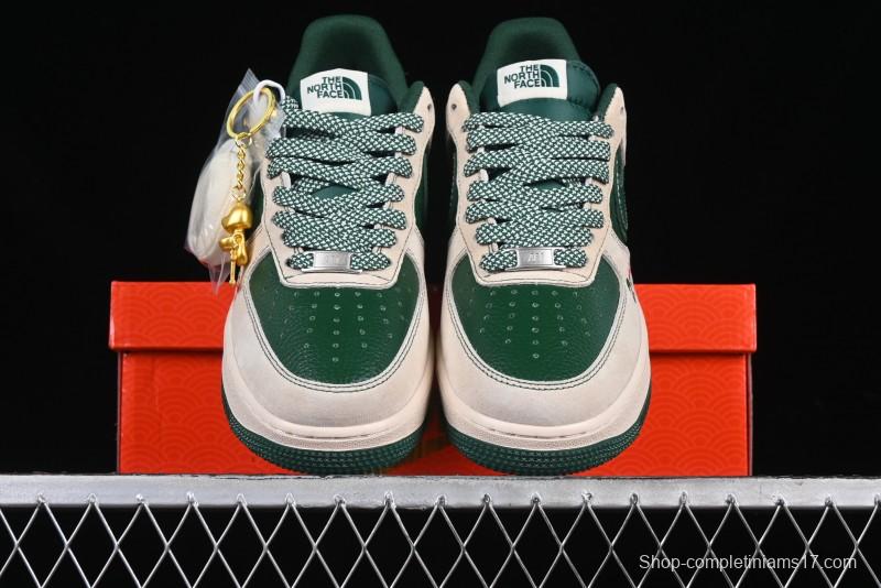 Nike Air Force 1 '07 Low The North Face Collaboration Green Snake Scale Casual Sneakers - DM6688-015