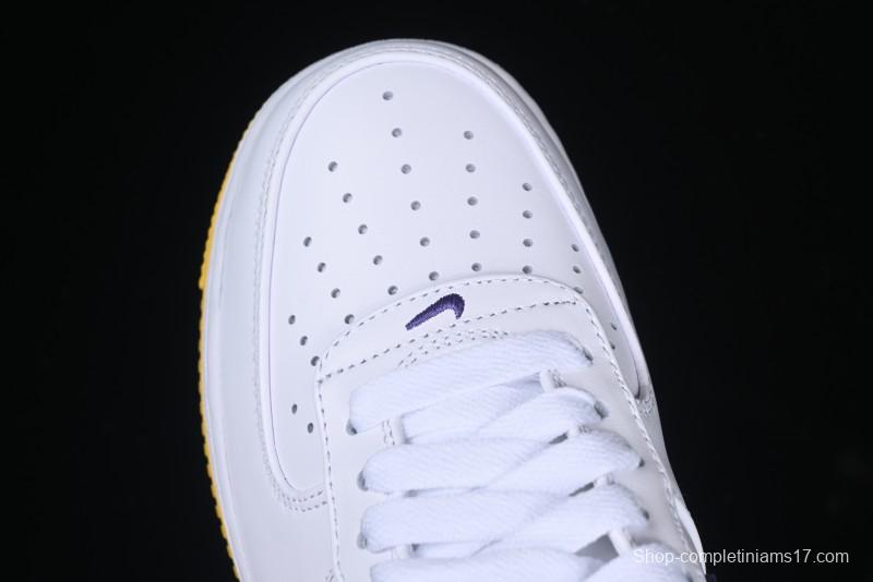 Nike Air Force 1 '07 Low Kobe Casual Sneakers with Full-Layer Leather and Full-Length Air Cushion - FZ1151-100