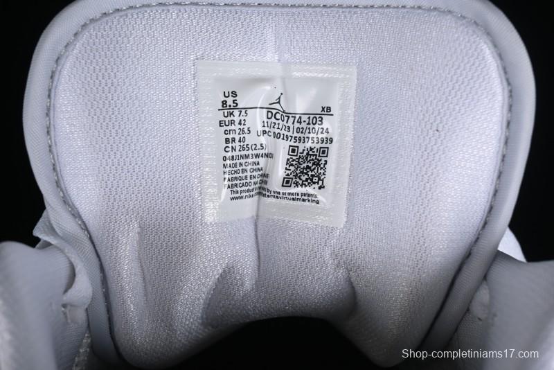 Nike Air Jordan 1 Low AJ1 White Grey Low-Top Lifestyle Basketball Shoes - DC0774-103