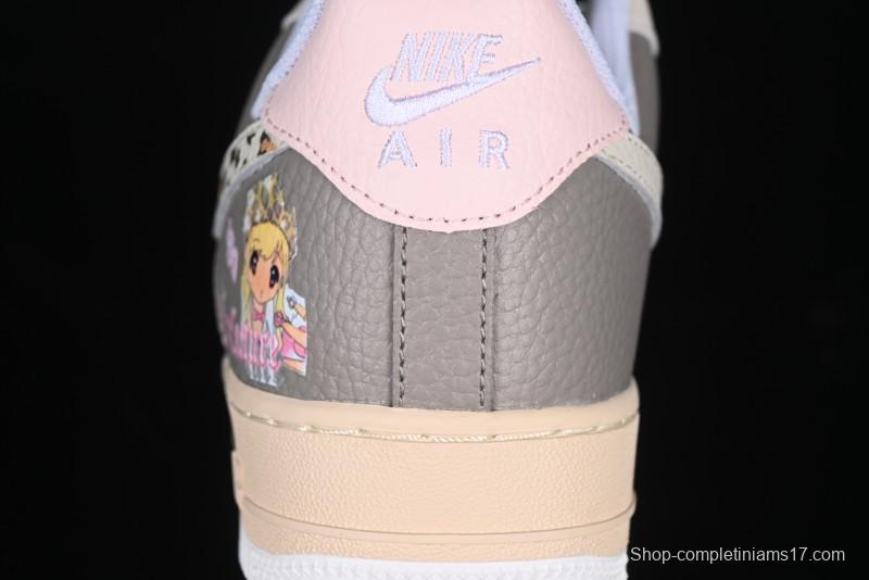 Nike Air Force 1 '07 Low Leopard Print Skeleton Custom Casual Sneakers - TY0103-222