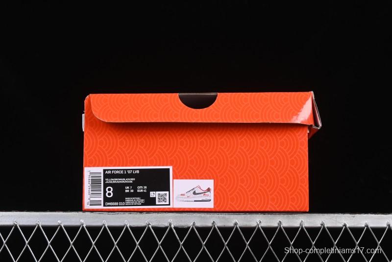 Nike Air Force 1 '07 Low Supreme Collaboration Grey Snake Scale Low-Top Casual Sneakers - DM6688-010