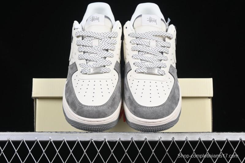 Nike Air Force 1 '07 Low Stussy Minimalist Grey Low-Top Casual Sneakers - XZ6188-672