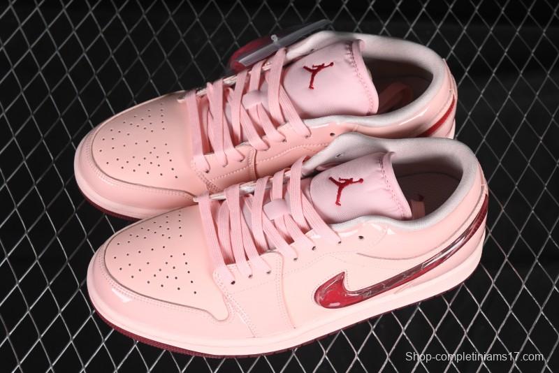 Nike Air Jordan 1 Low AJ1 Valentine's Day Jelly Pink Low-Top Lifestyle Basketball Shoes - HF3174-600