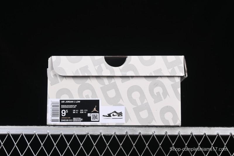 Nike Air Jordan 1 Low AJ1 The North Face Collaboration Dark Camouflage Custom High-End Retro Basketball Shoes - DM9188-013