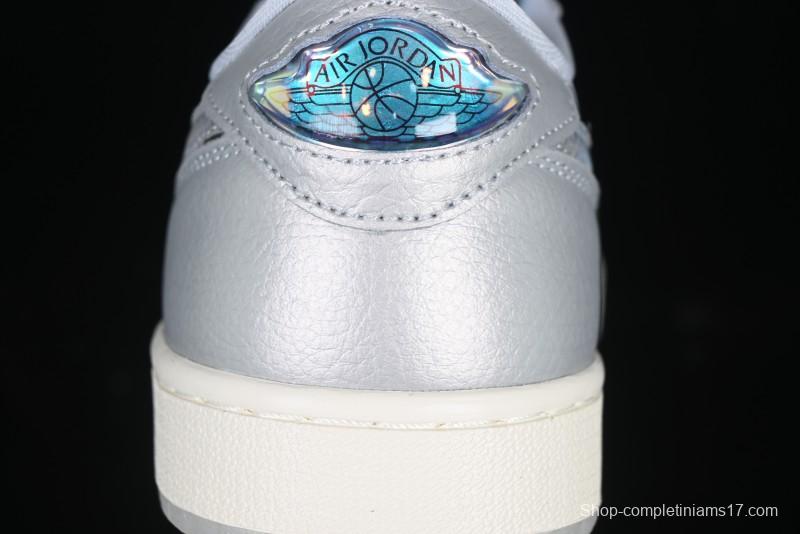 Nike Air Jordan 1 Low OG Retro Basketball Shoes Snake Year Limited Edition Silver Snake - HF3144-100