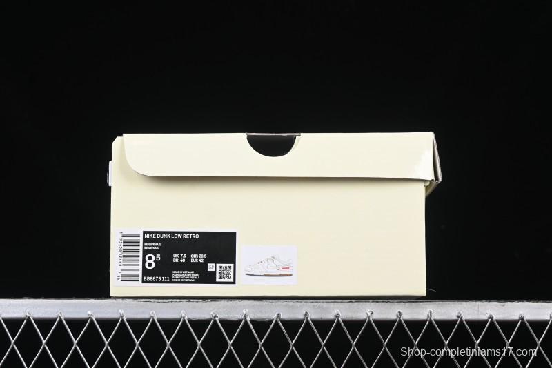 Nike SB Dunk Low Supreme Collaboration Two-Tone Khaki Anniversary High-End Custom Low-Top Casual Skate Shoes - BB8675-111