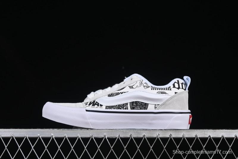 Vans Knu Skool Low-Top Retro Chunky Sneakers with Oversized Logo - VN000CS0239
