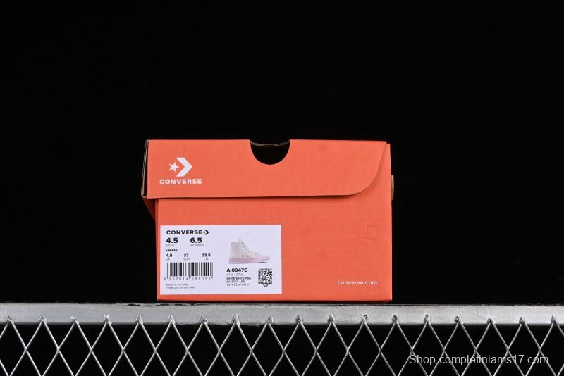 Converse Chuck 1970s Ice Cream Fun White Pink High Top Canvas Sneakers - A10947C