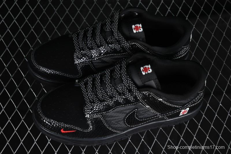 Nike SB Dunk Low Year of the Snake Limited Edition - Black Snake Anniversary High-End Custom Low-Top Casual Sneakers - CH8311-233