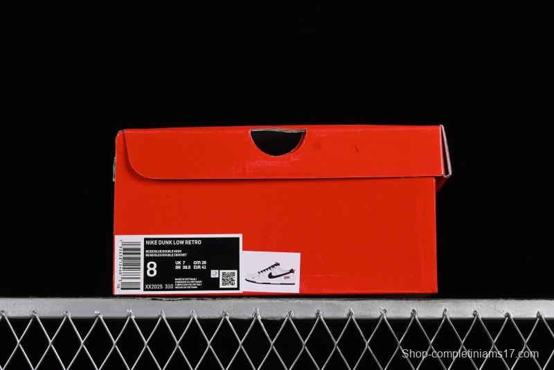 Nike Supreme x SB Dunk Low Balenciaga Collaboration - Off White Blue Canvas Anniversary High-End Custom Low-Top Casual Sneakers - XX2025-310
