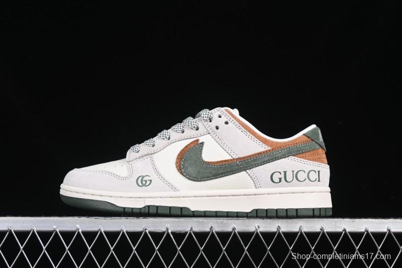 Nike SB Dunk Low Gucci Collaboration Anniversary High-End Custom Low-Top Casual Sneakers - DM6868-026