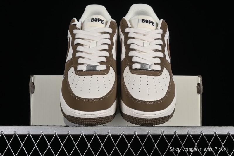 Nike Air Force 1 '07 Low BAPE Collaboration - Light Green Pigskin Low-Top Casual Sneakers - BA8806-225