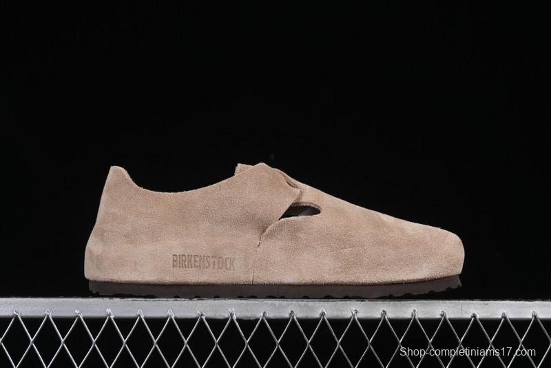 Birkenstock London BS Unisex Slip-On Comfort Shoes with Soft Suede Leather and Lambswool Insole - G.D4