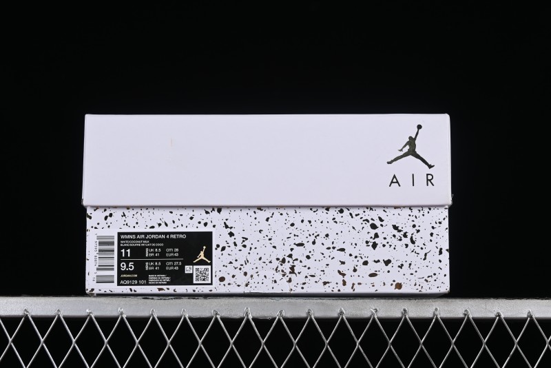 Nike Air Jordan 4 Retro Vivid Sulfur Basketball Shoes - AQ9129-101