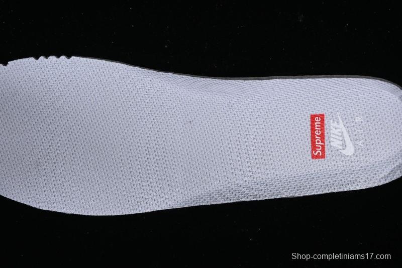 Nike Supreme x Air Force 1 '07 Low White Red Collaboration Casual Sneakers - CU9225-101