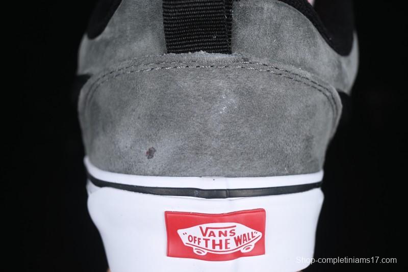 Vans Knu Skool Low-Top Retro Casual Vulcanized Sneakers in Grey Black - VN0009QCBDS