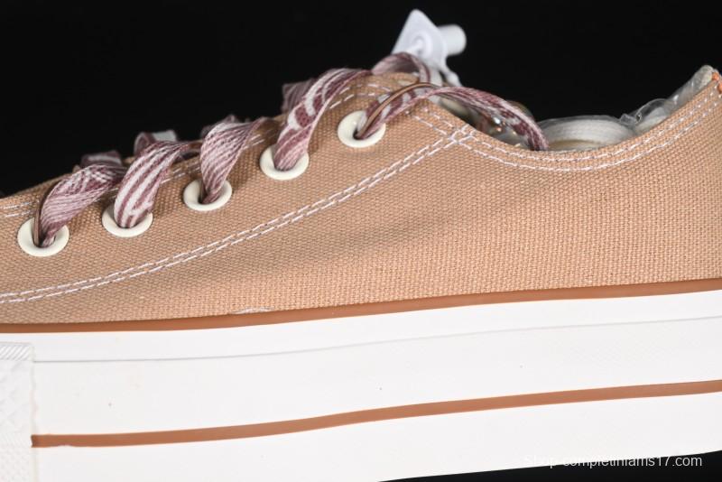 Converse All Star Platform Sneakers in Coffee Bean Milk Tea Color with OrthoLite Insole and Thick Sole for Height Boost - A11619C