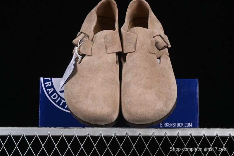 Birkenstock London BS Unisex Slip-On Comfort Shoes with Soft Suede Leather and Lambswool Insole - G.D4