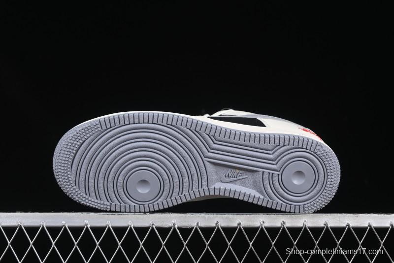 Nike Air Force 1 '07 Low Stussy Collaboration Beige Grey Black Low-Top Casual Sneakers - XZ6188-766