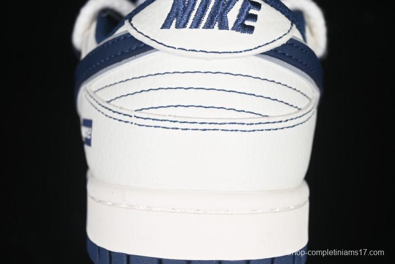 Nike SB Dunk Low Supreme Collaboration - Light Blue Mini Swoosh Anniversary Customized Low-Top Casual Skate Shoes - XX2025-568