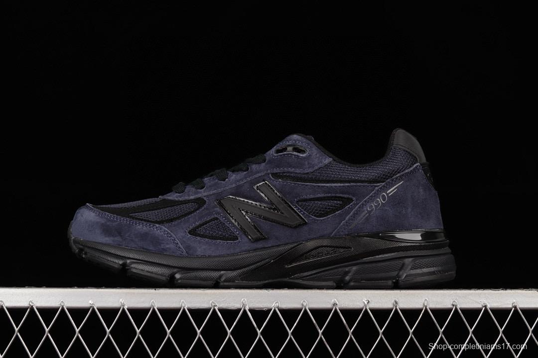 New Balance JJJJound x 990V4 Retro Running Sneakers with Suede and Mesh Upper - M990JJ4