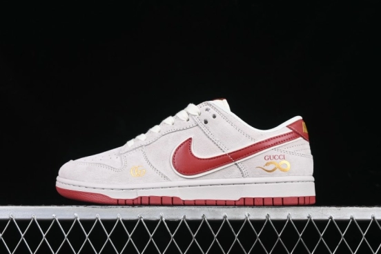 Nike SB Dunk Low Gucci Collaboration Red Snake Anniversary High-End Custom Low-Top Casual Sneakers - XX3168-111
