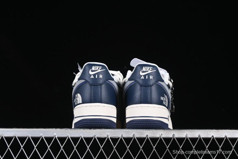 Nike Air Force 1 '07 Low The North Face Collaboration Grey Blue Lace-Up Low-Top Casual Sneakers - DM6688-024