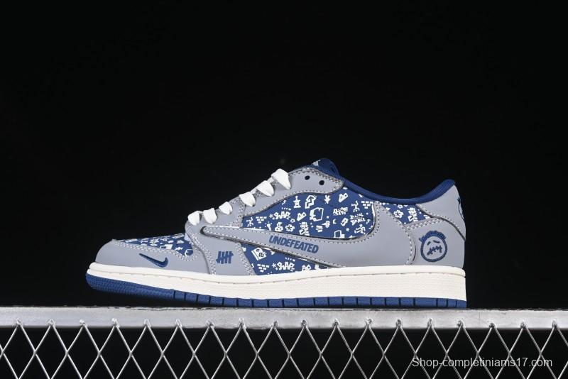 Nike Travis Scott x Fragment Design x Air Jordan 1 Low OG SP AJ1 Retro Sneakers - XS2024-015