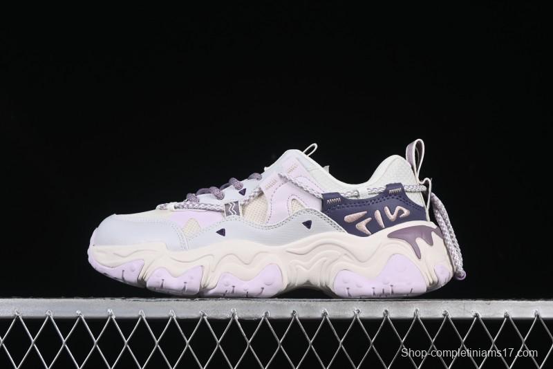 Fila Fusion Retro Mars Running Shoes with Lace-Up Design and Cushioned Sole - F12W432101FGO