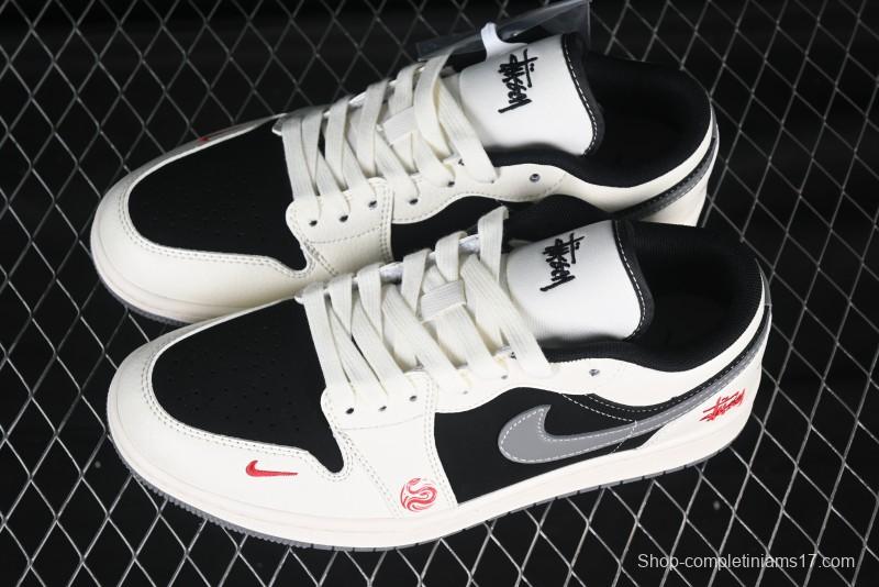 Nike Air Jordan 1 Low Stussy Snake Year Limited Edition Retro Basketball Shoes - XX3318-509